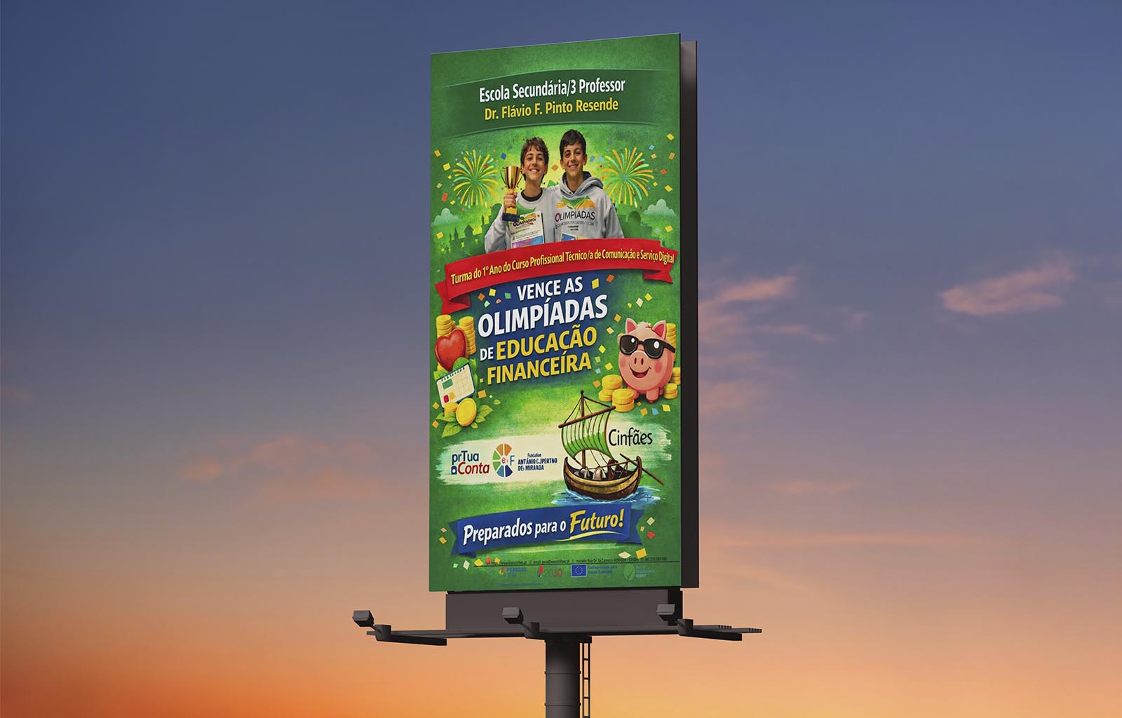 Turma do 1º Ano do Curso Profissional Técnico/a de Comunicação e Serviço Digital conquista vitória municipal nas Olimpíadas de Educação Financeira